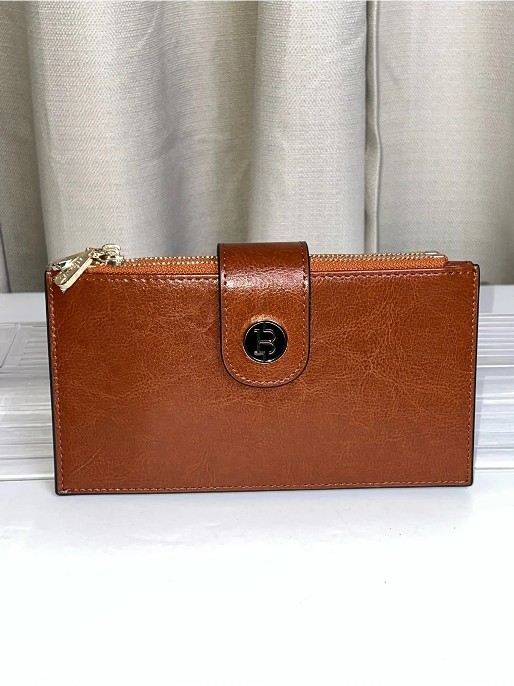 BOSTANTEN Lomy Genuine Leather Slim Wallet RFID Protection-NWOT